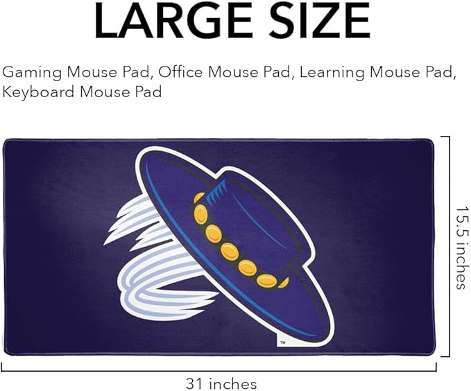 UC Santa Barbara Primary Logo Large Gaming Mouse Pad Desk Mat with Stitched Edges Non-Slip Base for Gamer Home and Office 31.5 x 15.7