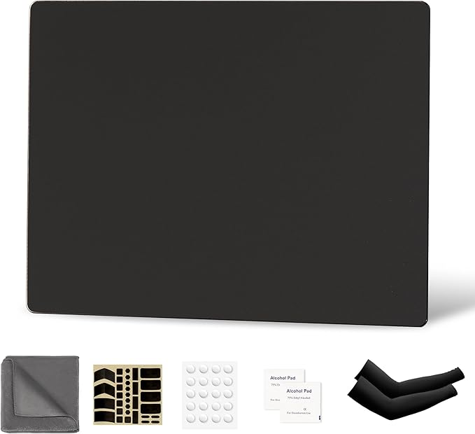 Glass Gaming Mouse Pad Hard Mousepad for Gaming 13.7” x 9.8” Ultra-Smooth Micro-Etched Surface Mousepad Improved Precision &amp Speed Anti-Slip Base Black