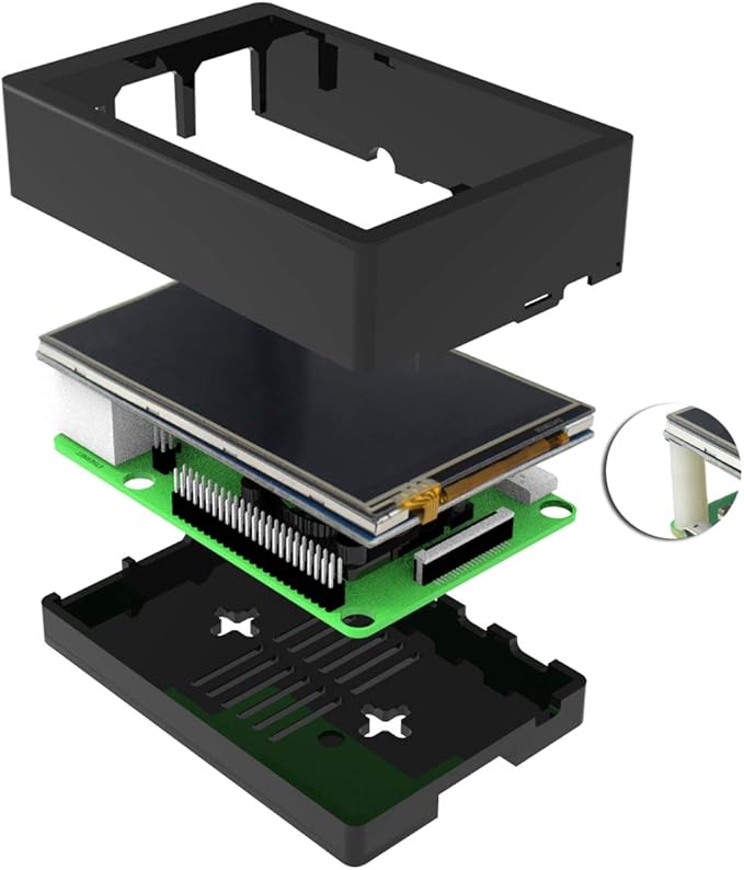 for Raspberry Pi 4 Touch Screen with Case 3.5 inch Touchscreen with Fan 320x480 Monitor TFT LCD Game Display