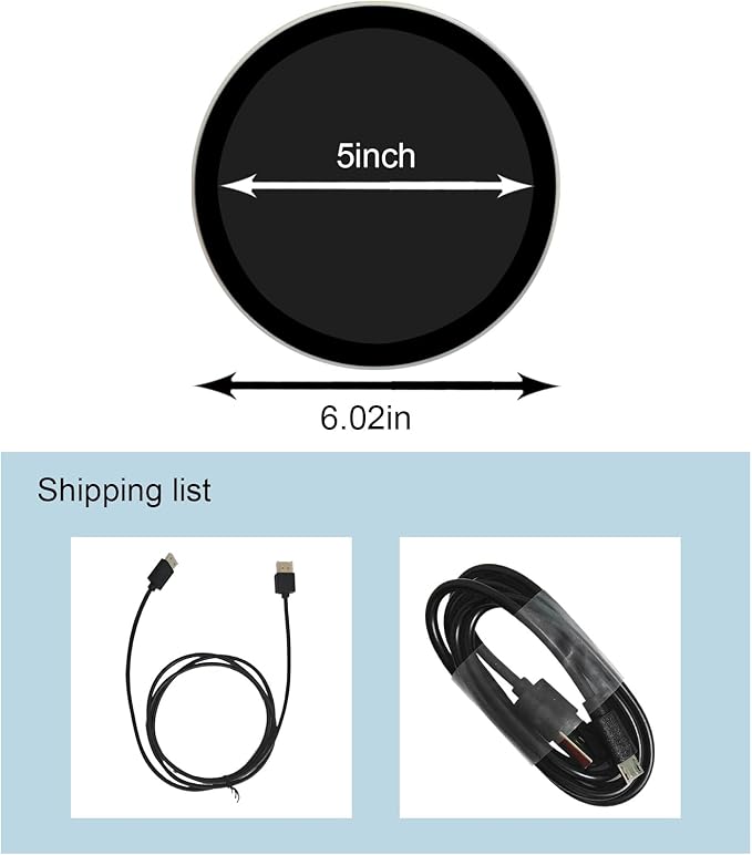VSDISPLAY 5 Inch Round Touch Display Monitor 1080x1080 Resolution 400Nits IPS LCD Screen Supports Mini H Video Input