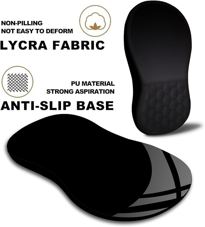 Mouse Pad Wrist Support Ergonomic Mouse Pad with Massage Dot Comfortable Computer Mouse Pad for Laptop Wrist Rest Pain Relief Mousepad with Non-Slip PU Base for Office &amp Home 12 x 8 in