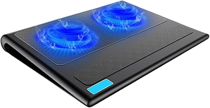 Efficient Cooling Fan Pad with Double Silents Operations for 12-16inch Laptops Including Antislip Base Heights and USB Connectivities Enhancing Comfort Quiet Coolers