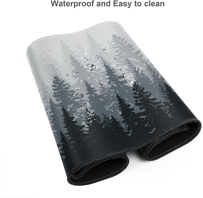 AQQA 3XL Huge Mouse Pads Oversized (48''x24'')Gaming Mouse Mat Forest Background Pattern XXXXL Large Mouse Mat Long Extended Desk Mat with Non-Slip Rubber for LaptopComputer &amp PCTree