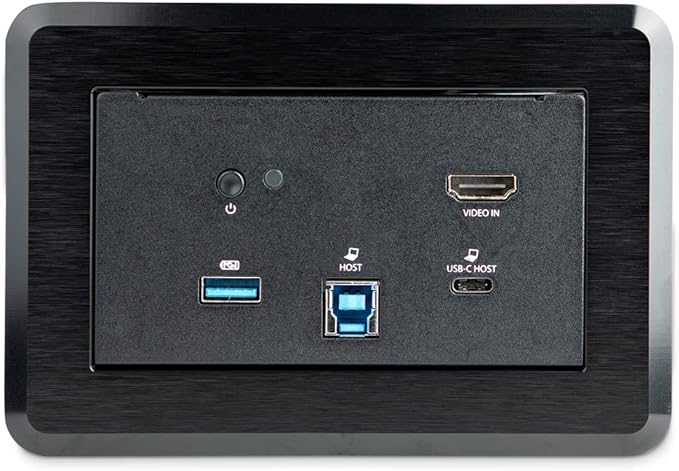 StarTech.com Conference Room Docking Station - Universal Laptop Dock - 4K HDMI 60W Power Delivery USB Hub GbE Audio - in-Table Connectivity Box for Huddle/Boardroom Collaboration Space TAA