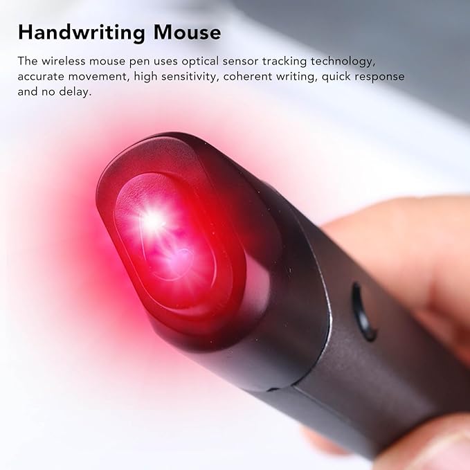 FOSA Wireless Optical Mouse Pen 2.4GHz USB Input Mouse Rechargeable Ergonomic Design 2 Modes for Notebook Desktop 1200 DPI 4 Button