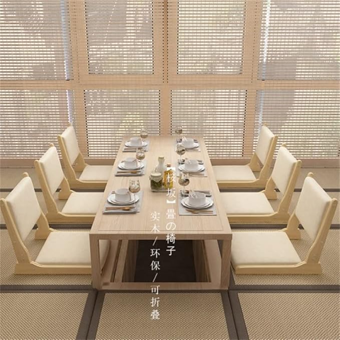 Office Chair Gaming Chair Computer Chair Tatami Chair with Back Support Floor Chair Seat with Cushion Living Room Balcony Window Foldable
