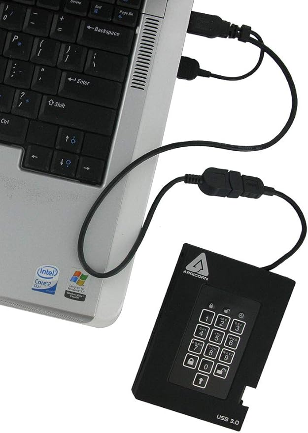 Apricorn Aegis Padlock Fortress - USB 3.0 A25-3PL256-1000F (R2) Portable HDD 1TB HD2125