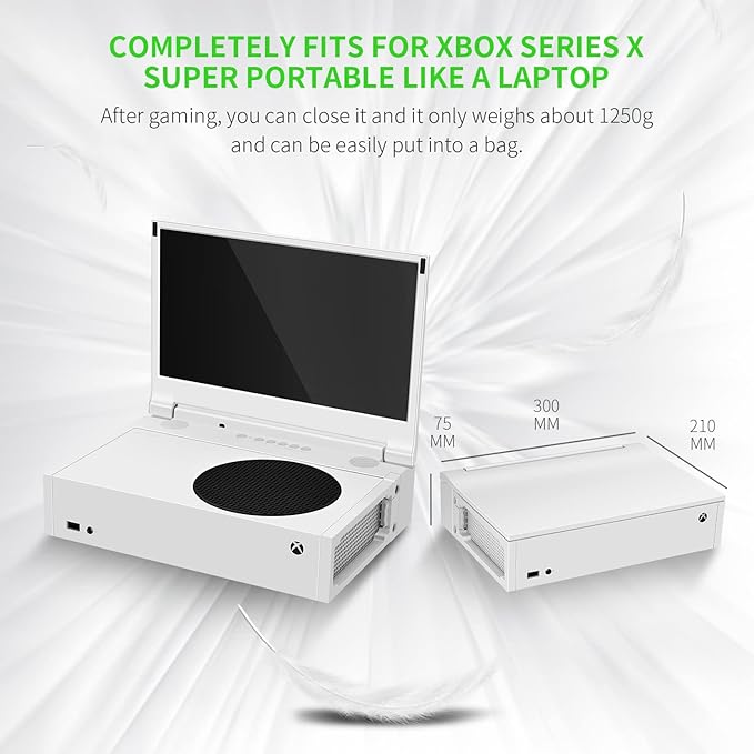 G-STORY 12.5‘’ Portable Monitor for Xbox Series S 1080P Portable Gaming Monitor IPS Screen for Xbox Series S（not Included） with Two HDMI HDR Freesync Game Mode Travel Display