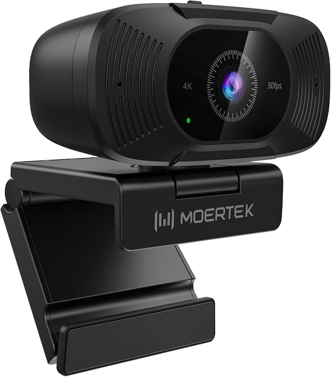 4K Webcam with Microphone 1080P 60fps Webcam for PC 8MP UHD 92° Wide Angle Len Automatic Light Correction USB Camera with Privacy Cover External Computer Camera for Meetings/Video Call