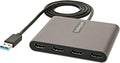StarTech USB 3.0 to Quad HDMI Adapter USB Type-A to 4 HDMI Monitor Converter External Video Graphics Card 4x 1080p 60Hz Windows Only TAA Laptops and Desktops Bus Powered 1m Cable