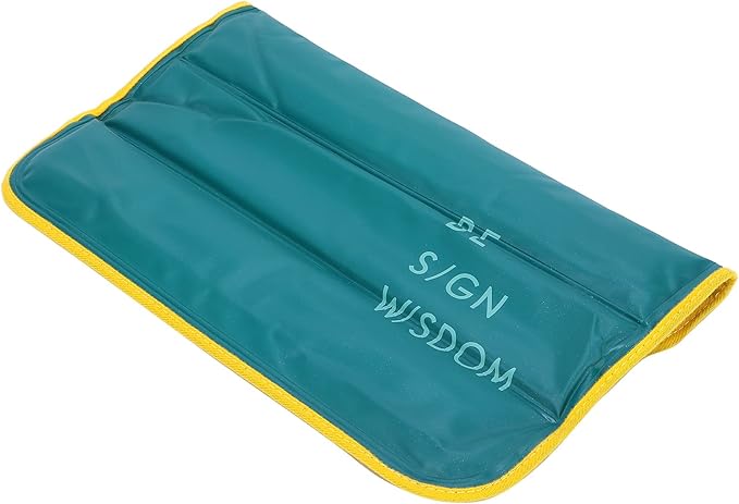 15.3 * 13in Ice Pad PVC Cool Car Liquid Cooling Pillow Ice Pillow Block Ice Pad for People in Hot Summer (7880 Dark Green Bottom)