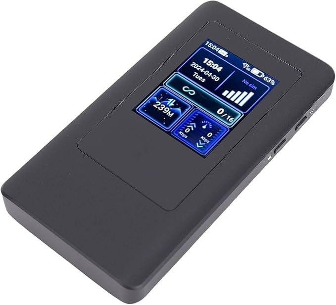 ciciglow 5G Portable Wi Fi Portable Wi Fi Router 2.4GHz 5GHz Dual Band Mobile Hotspot Device with Display Screen SIM Card Slot for Travel Home Gaming 16 Connected Devices