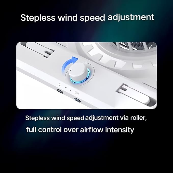 Laptop Cooling Pad for MacBook Air Pro 13 14 15 16 17 Inch Semiconductor Cooler with Integrated Roller Fan 5 Height Adjustment Ergonomic Design Low Noise Quiet Operation for Mac Notebook