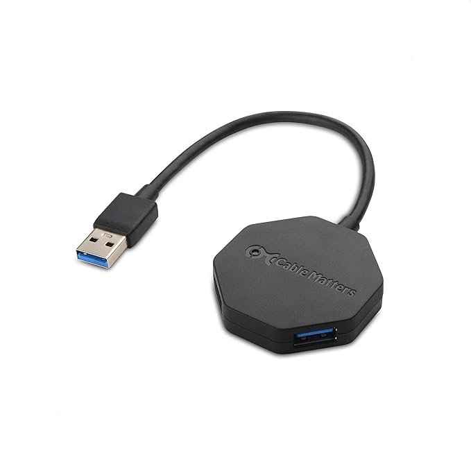 Cable Matters 3-Pack Short USB to USB Extension Cable (Male to Female USB Extender Cable) - 3 ft &amp Ultra Mini 4 Port USB Hub