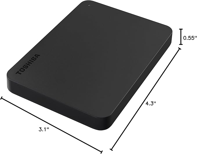 Toshiba Canvio Basics 2TB Portable External Hard Drive USB 3.0 Black - HDTB420XK3AA