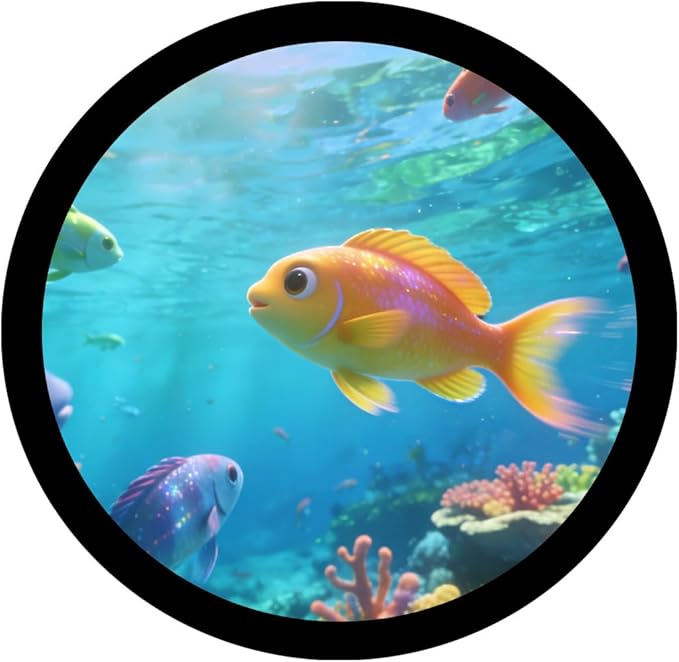 waveshare 7inch HDMI Round Capacitive Touch Display 1080 × 1080 Resolution IPS Display Panel 10-Point Touch Optical Bonding Toughened Glass Panel