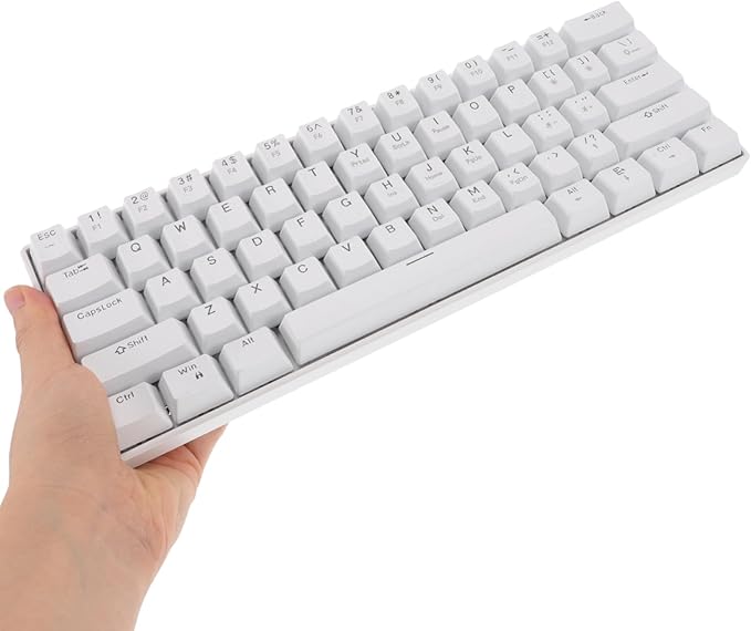 Compact Keys Wired Mechanical Gaming Keyboard RGB Backlighting for Pc and Laptop Ergonomic Design Enhanced Visibility for Gamers and Professionals