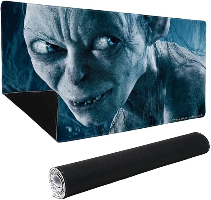 The Lord of The Rings Gollum Character Large Gaming Mouse Pad Desk Mat with Stitched Edges Non-Slip Base for Gamer Home and Office 31.5 x 15.7