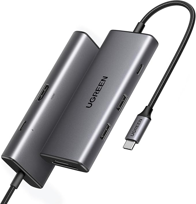 UGREEN Revodok Pro 107 USB-C Hub 7 in 1 10Gbps USB C 3.2 &amp 2 USB-A 3.2 4K HDMI 100W Power Delivery SD/TF Card Reader for MacBook Pro/Air iPad Pro iPhone 15 Pro/Pro Max Thinkpad and More.