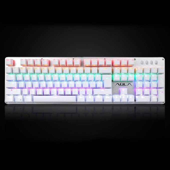 AULA Unicorn Backlit Mechanical Keyboard with Multi-color LED Illuminated Gaming Computer Keyboard F2010