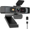 Angetube Wide Angle 4K Webcam for PC - 120° FOV PDAF Autofocus 2 Noise-Cancelling Mics 1080P@60FPS Auto Light Correction USB-A/C Privacy Cover Video Conference Camera for Mac Laptop and Desktop