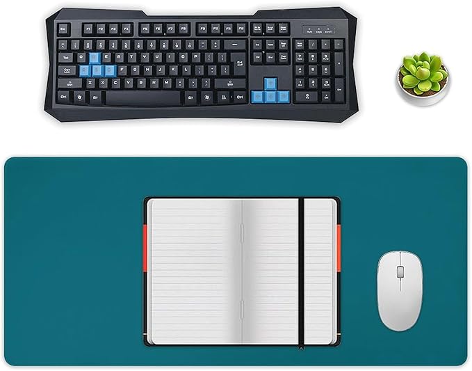 Desk Pad Large Mouse Pads Plain Teal Dark Blue Desk Mat for Computer Laptop &amp Gaming Desk Mousepad Writing Mat for GamerOffice &amp Home 16 x 36inch