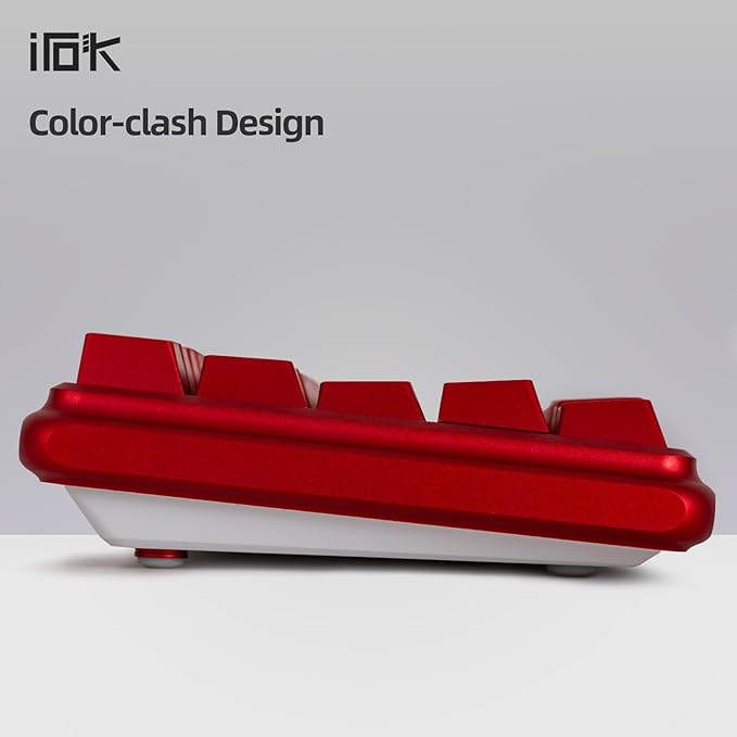 CD67 RGB Portable 60% Gaming Keyboard with Full Metal Enclosure hot-swappable red switches with Customizable backlighting Wired Mechanical Keyboard for Windows PC Gamers