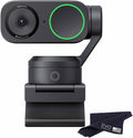 Insta360 Link 2-PTZ 4K Webcam with 1/2 Sensor AI Tracking Gesture Control HDR Noise-Canceling Mic Webcam for Laptop Live Streaming Gaming