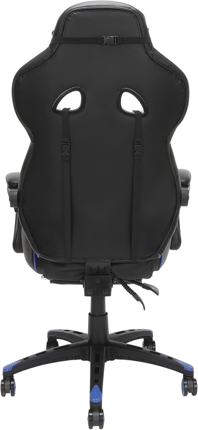 RESPAWN 110 Ergonomic Gaming Chair with Footrest Recliner - Racing Style High Back PC Computer Desk Office Chair - 360 Swivel Adjustable Lumbar Support Headrest Pillow Padded Armrests - 2019 Blue