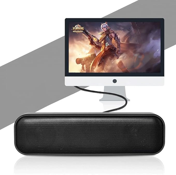 USB Computer Speaker Laptop Speaker with Stereo Sound &amp Enhanced Bass Portable Mini Sound Bar