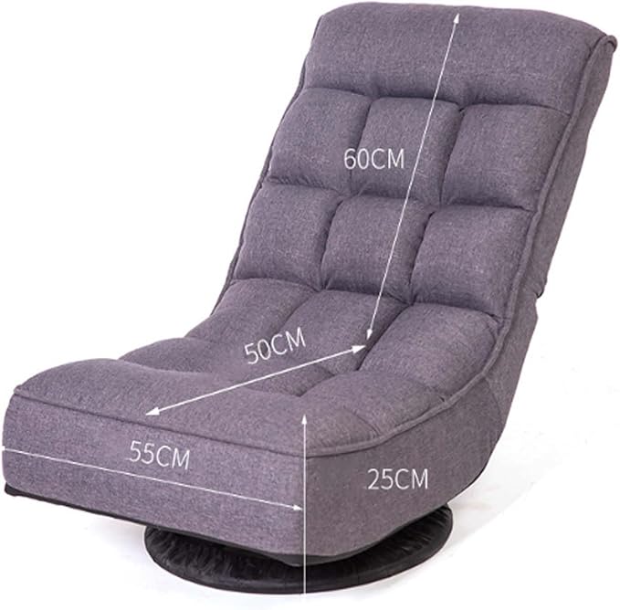 360 Degree Swivel Gaming Chair for Adults Folding Floor Sofa ChairMulti Position Adjustable Comfortable Lazy ChairSuitable for Watching TV Reading Playing Video Games (Blue)