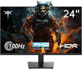 KTC 24 Inch 1080P Full HD Computer Monitor 100Hz HDR10 Frameless Gaming Monitor with Freesync HDMI &amp VGA Ports PC Monitor for Working VESA Tilt Adjustable Eye Care (Renewed)