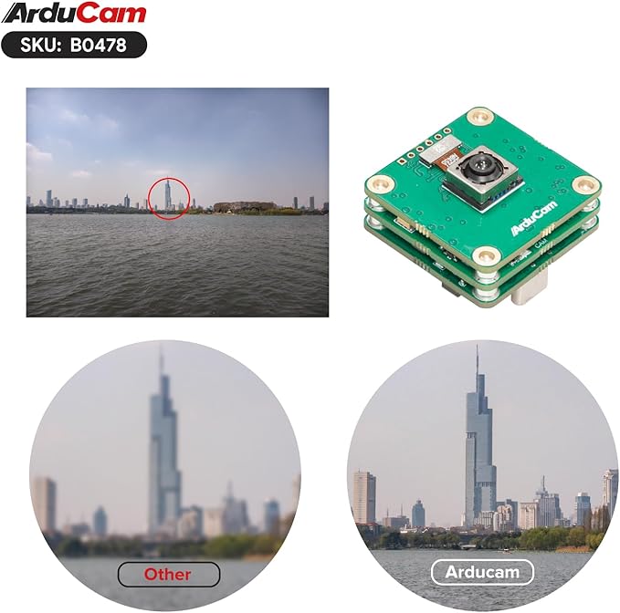 Arducam USB 3.0 Camera 120fps High-Speed USB Camera Module IMX586 48MP High-Resolution Webcam with 78°(D) Motorized Focus Lens and Metal Case Compatible with Windows and Linux OS