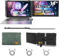Hyangin Laptop Screen Extender 14-inch 2026 Upgraded Ultra-Slim 1080P Laptop Monitor Extender Ultra-Light Dual Screen Portable Monitor for 13-17.3 Laptops Compatible with Windows/Mac/Linux/Chrome