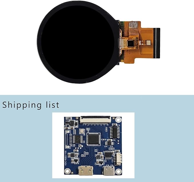 2.1 inch 480X480 IPS MIPI 300nit Circle LCD Touch Screen and 40 pins Controller Board