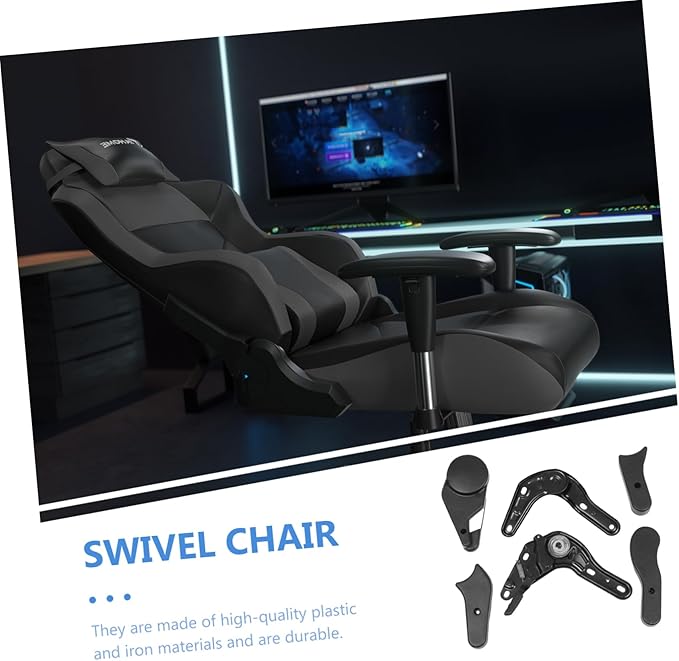 Luxshiny 6 Pcs Black Game Chair Regulators Multi Angle Adjusters E Sports Chair Turners for Comfortable Sitting Posture at Home Gaming Venues