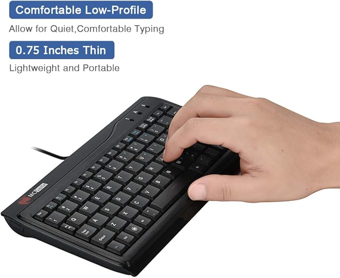 Super Mini Wired Keyboard MCSaite Full Size 78 Keys Keypad Small Portable Fit with Professional or Industrial Use for Computer Laptop Mac Notebook