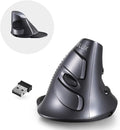 DELUX Ergonomic Vertical Mouse Wireless Rechargeable Vertical Mouse Bluetooth/2.4G Dual Mode Slient Click Removable Wrist Rest 800/1200/1600DPI Levels 6 Buttons for Laptop/PC (M618G DB-Black)