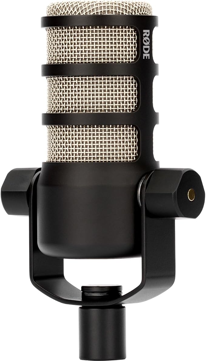 Rode PodMic Cardioid Dynamic Broadcast Microphone with Rode NTH-100 Over-Ear Headphones