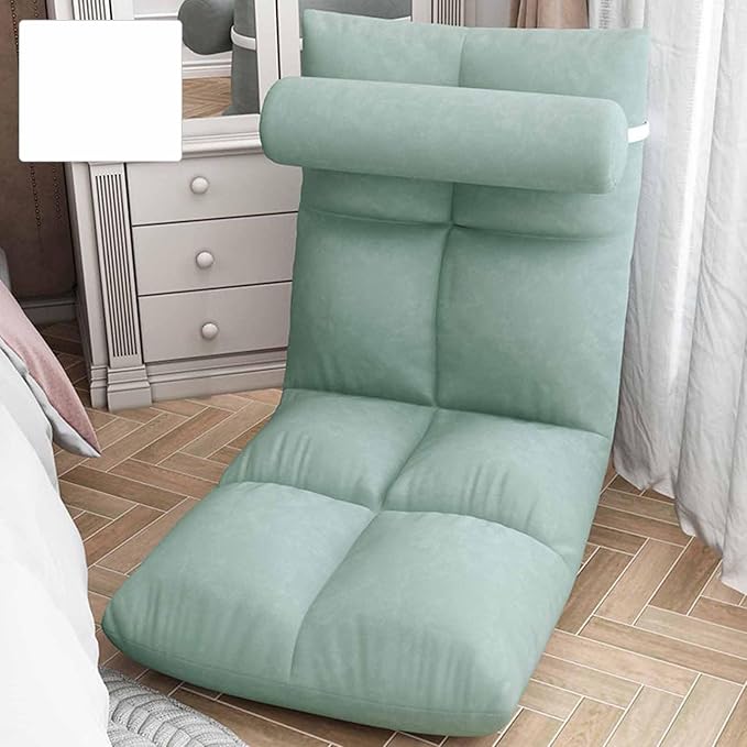 AUNMAS Floor Chair Adjustable Backrest Skin Friendly Flannel Heavy Duty Metal Frame Foldable Sofa Chair for Reading Gaming Working Watching TV and Meditation Suitable for