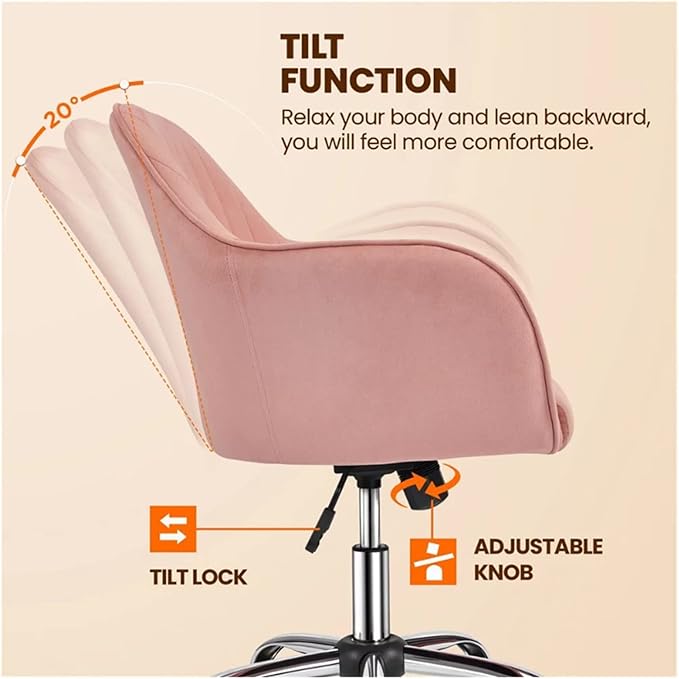Adjustable Office Computer Chair with Armrest Adjustable Chair Pink Computer Gamer Chair Office Furniture