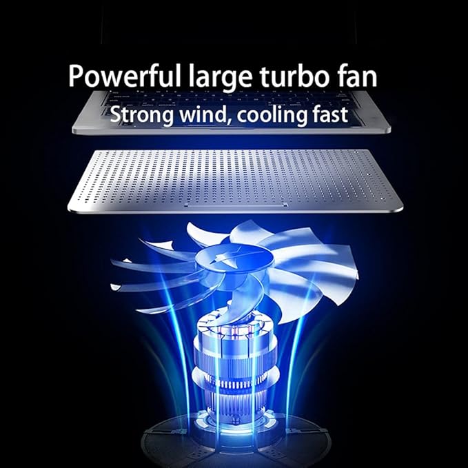JSEIAJB Gaming Laptop Cooler Silent Fan Metal Laptop Cooling Pads Port Portable Adjustable Notebook Stand for 12-16 Inch Laptop