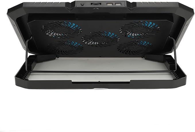 Laptop Cooling Pad with 5 Fans Height Cooler Stand for 13 17 Inch Notebooks RGB Lighting Gaming Laptop Cooler with USB Cable Ergonomic for Overheat Prevention