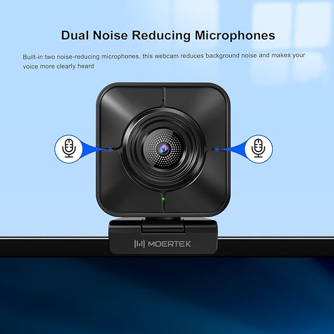 4K Webcam for PC PDAF Fast Auto Focus Camera with Dual Noise-reducing Mics Auto Light Correction 5X Zoom 8MP USB Webcam with Privacy Cover Plug and Play for Switch 2/ Zoom/Teams/Meet