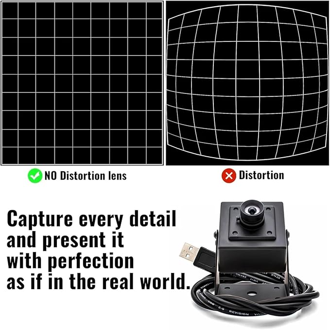 USB 1080P 2MP Camera 90FPS No Distortion Lens H265 High Speed AR0234 Industrial Metal Box HD Mini PC Webcam for Computer