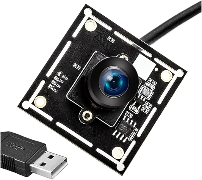 USB Camera Module 1080P 60FPS Global Shutter High Frame Rate UVC USB Mini Camera Board with No Distortion M12 Lens