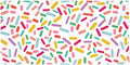 Colorful Confetti Sprinkles Large Gaming Mouse Pad Desk Mat with Stitched Edges Non-Slip Base for Gamer Home and Office