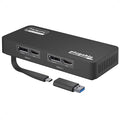 Plugable 4K DisplayPort and HDMI Dual Monitor Adapter for USB 3.0 and USB-C Compatible with Windows