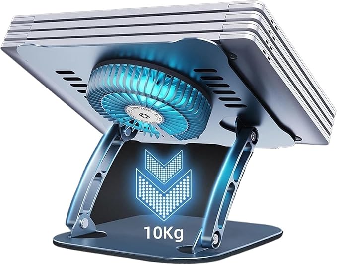 Laptop Stand with Computer Cooling Fan Compatible for Apple MacBook 11-16 Inch Compatible for Dell Lenovo Aluminum Alloy Bracket for All Gaming Laptop