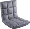 FLOGUOR Indoor 5-Position Adjustable Floor Chair with Back Support Folding Padded Gaming Sofa Chair Lounge Chair for Adults Video Gaming Perfect for Meditation Reading QL050-GR